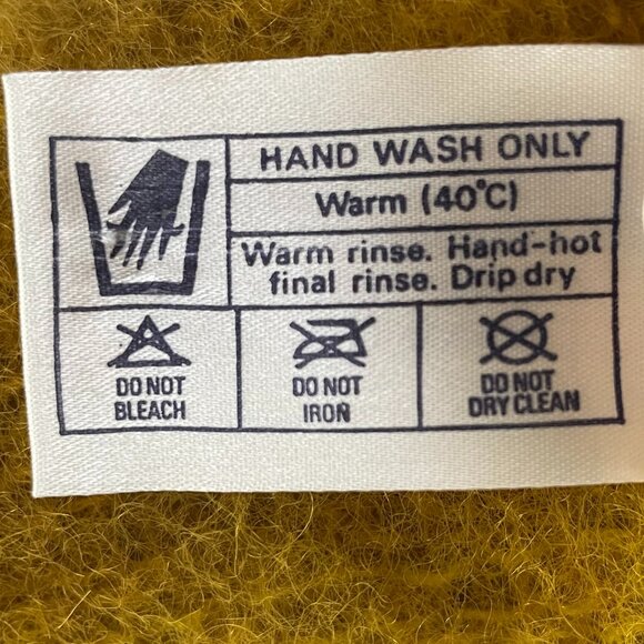 Vintage Made in Scotland Mohair & New Wool Fringed Plaid Wrap/Scarf Gold Brown - Picture 6 of 10